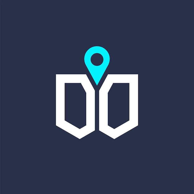 OO Location Logo Design for Recruitment and Navigation Letter OO Logo Vector Icon