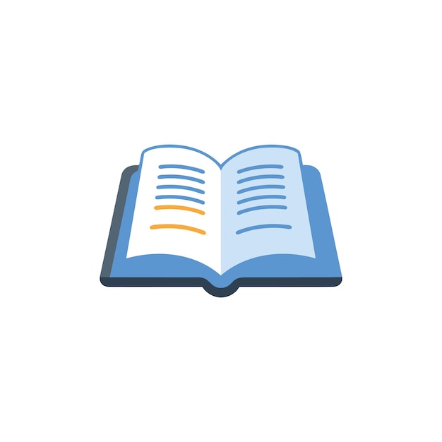 Open Book Vector Icon for Education Reading or Knowledge Concepts