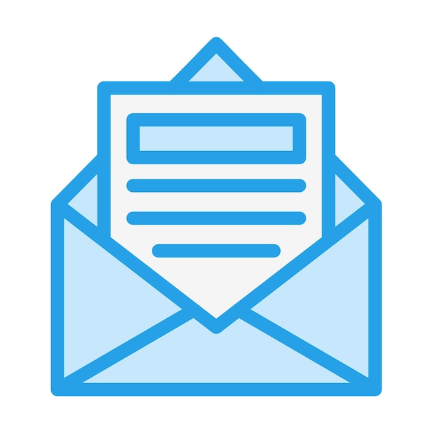 Open Email Vector Icon Design Illustration