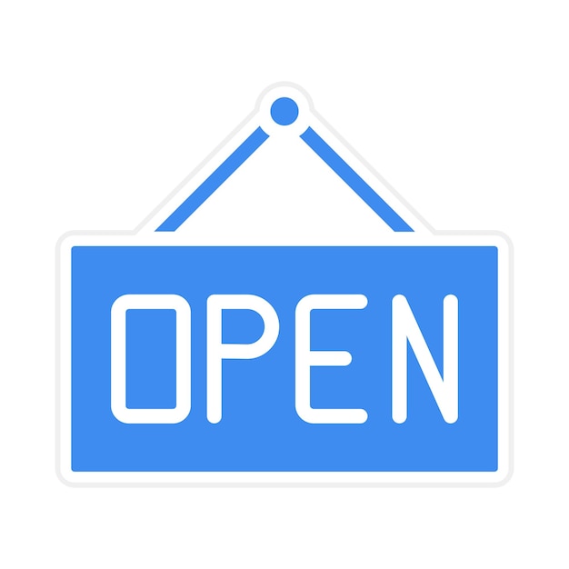 open icon vector image can be used for web store