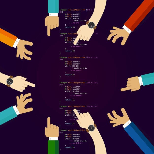 open source software coding programming development together many hands working together