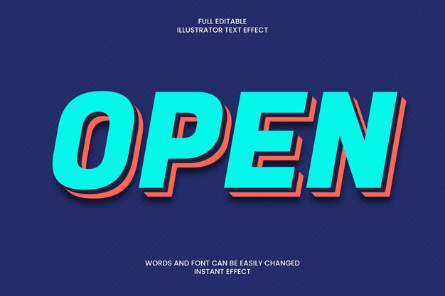 Open Text Effect