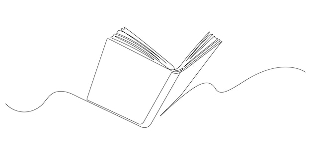 opening book one line drawing continous