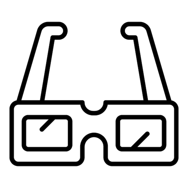 Optic glasses icon outline vector Visual perception Sensory cognitive