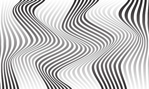 Optical Illusion of Wavy Striped Lines