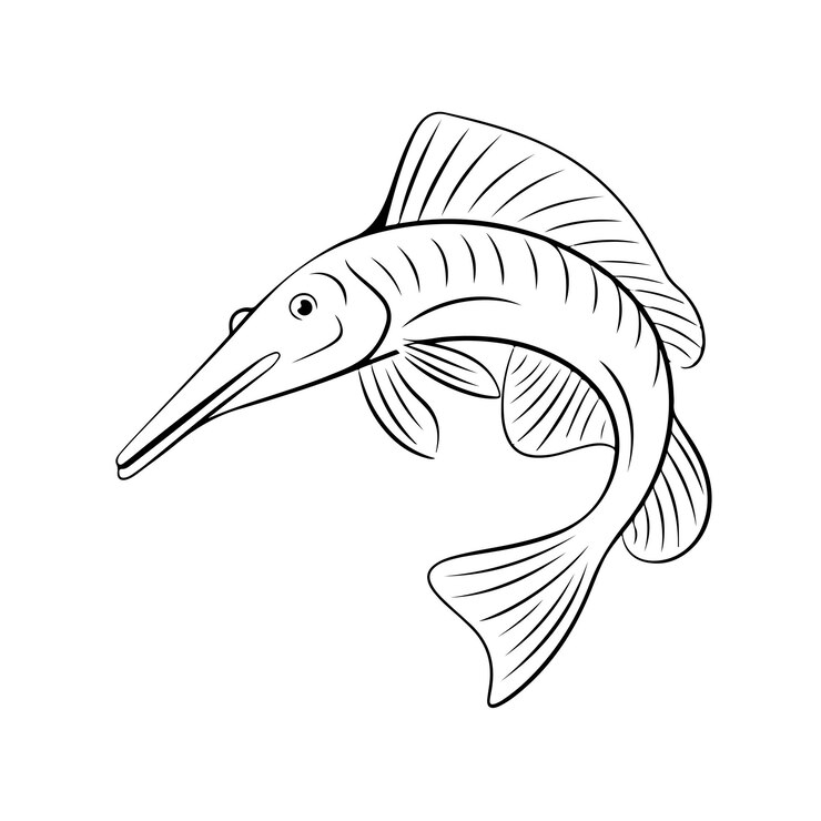 orafish line art design