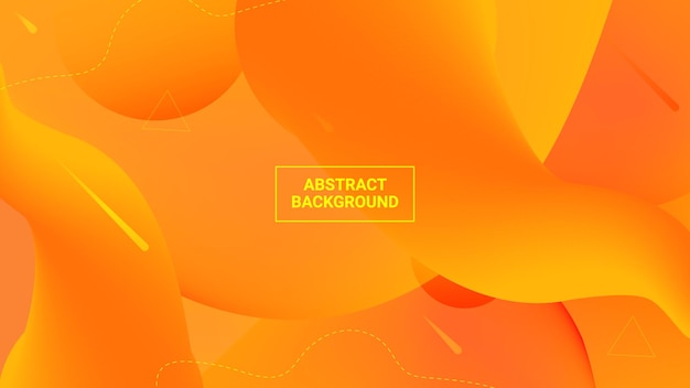 orange abstract background with a yellow circle and the words abstract background