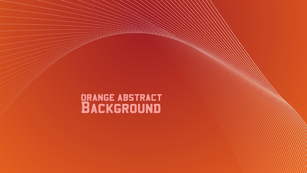 Orange abstract background with curve line