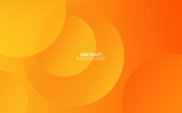 Orange abstract background with glowing diagonal circle lines