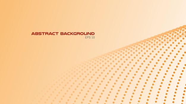 Orange abstract gradient background with polkadot pattern for backdrop or presentation