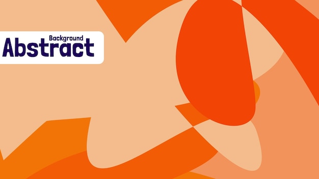 Orange abstrakt håndtegnet baggrund med abstrakt element og dynamisk form