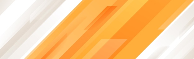 Orange and gray diagonal line footer design Abstract horizontal sport background Wide sporty banner