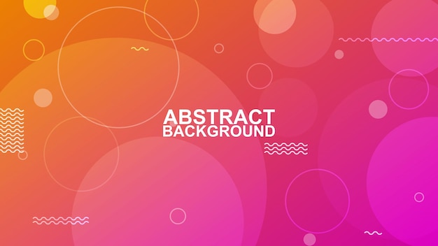 orange and pink gradient color abstract modern geometric circle and wave shape background
