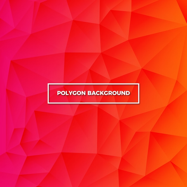 Orange and Red Polygon Background