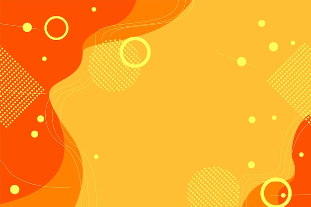 Orange and yellow abstract flat geometric shapes background