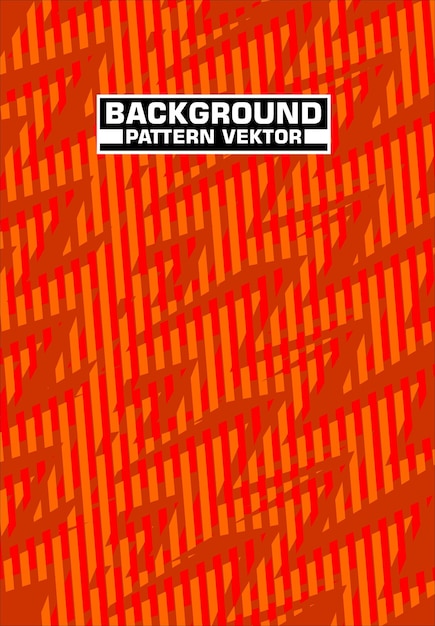 Orange background with dynamic pattern vector design