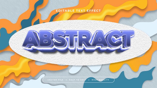 orange blue and gray grey abstract 3d editable text effect font style