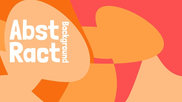 Orange farverig bannerbaggrund med abstrakt geometrisk element og flydende formvektor