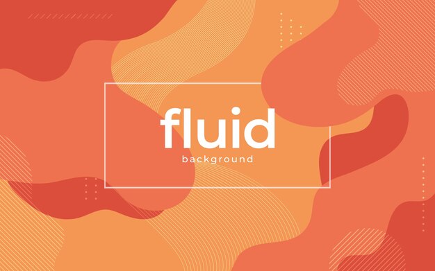 Orange fluid shape background banner design
