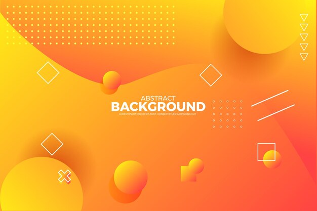 Orange geometric background. Composition of fluid geometric shapes. perfect for cover designs, books, posters, magazines, banners, and more