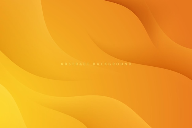 orange gradient abstract background with realistic 3d curve shadow lines