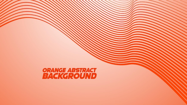 Orange gradient with curve line abstract background vector image for backdrop or presentation