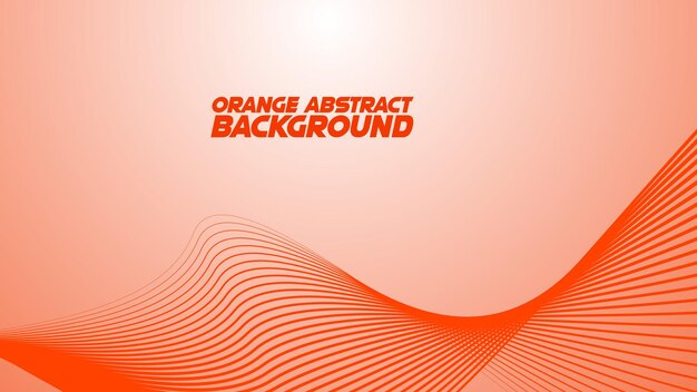 Orange gradient with curve line abstract background vector image for backdrop or presentation