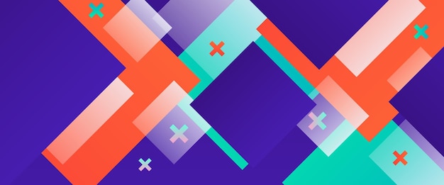orange green and purple violet vector minimalist simple abstract geometric banner graphic design element modern style concept for background banner flyer card wallpaper cover or brochure