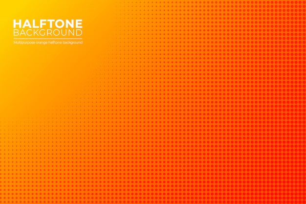 Orange halftone background.
