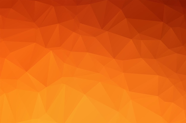 Orange polygonal crystal background Low poly design pattern