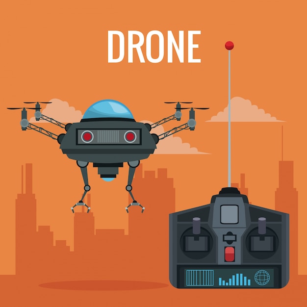 Orange scene city landscape set remote control 