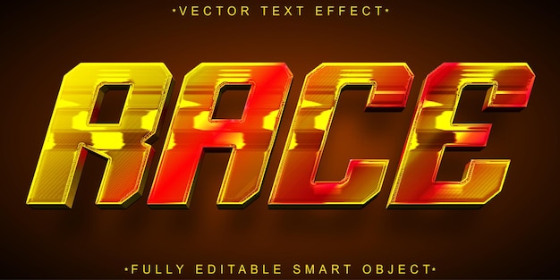 Orange Speed Race Vector Fully Editable Smart Object Text Effect