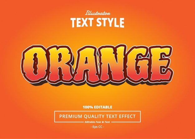 orange text effect