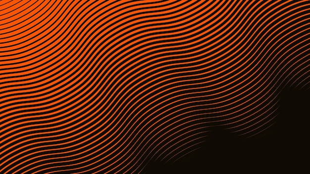 Orange wavy line pattern abstract background for backdrop or presentation