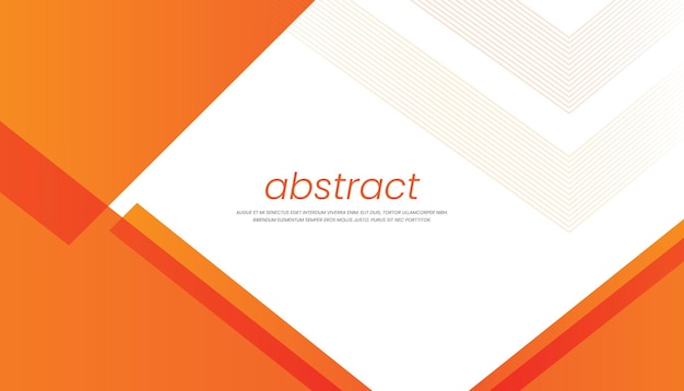 Orange White Abstract Design Banner Poster Presentation slide Design