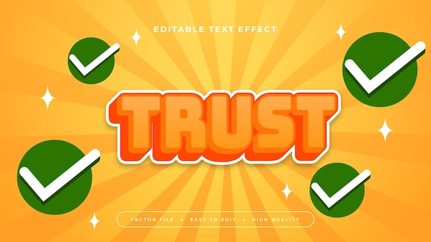 Orange white and green trust 3d editable text effect font style
