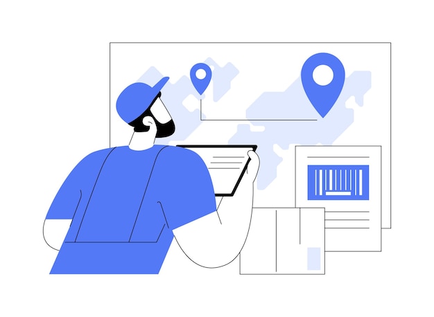Order tracking abstract concept vector illustration