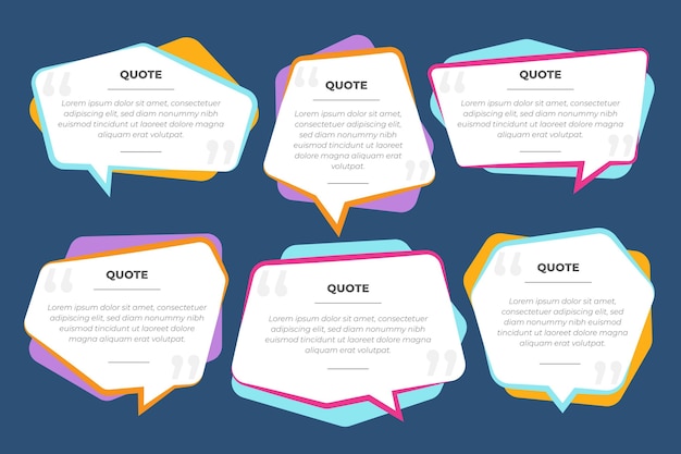 Organic flat quote box frame collection