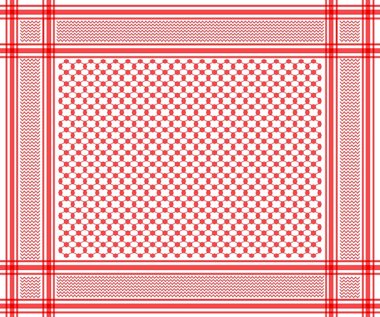 Vektör oriental red arabian scarf pattern