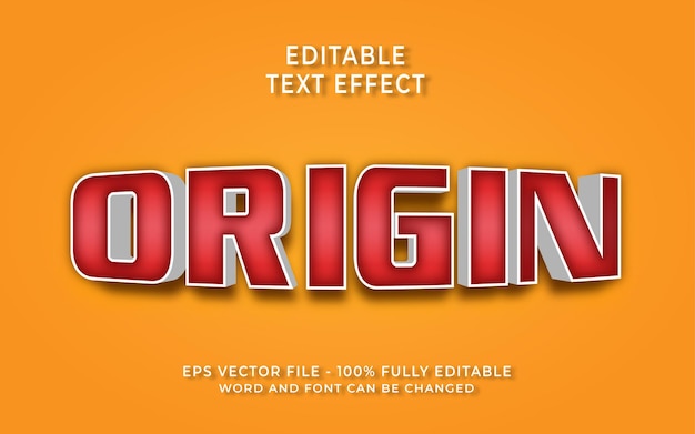 Origin Text Effect
