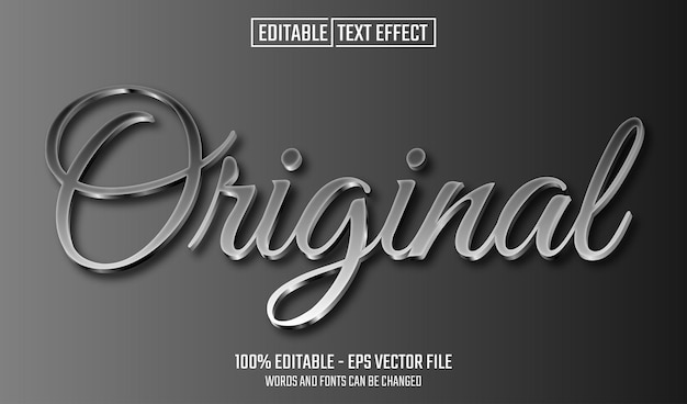 original editable text effect