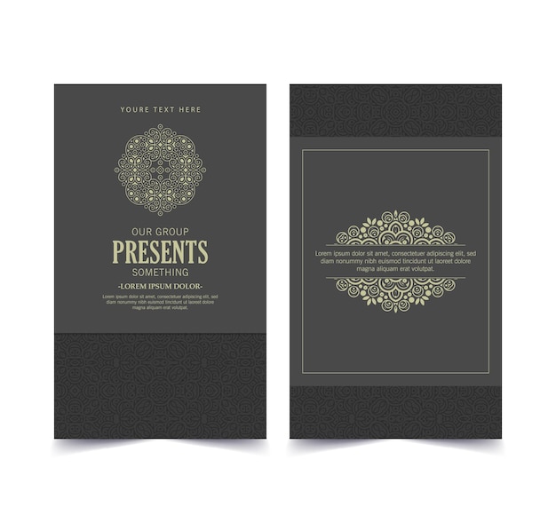 ornament pattern business card design