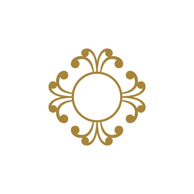 Ornamental Blomst Logo Skabelon Illustration Design Vector EPS 10