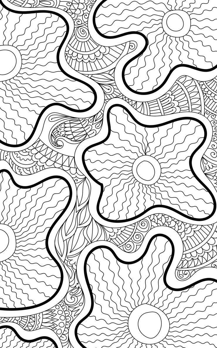 Vektor ornamental henna style patterns coloring book page