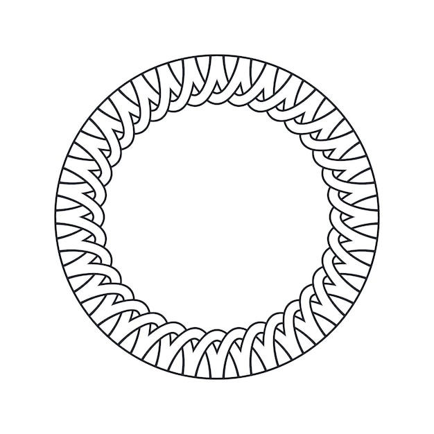 Ornamental pattern design circle frame Ornamental Circular Knot Pattern Border pattern design