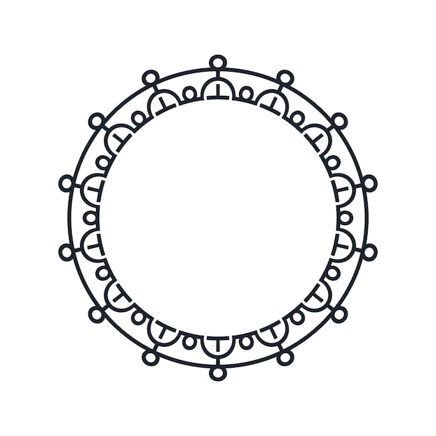 Ornamental pattern design circle frame Ornamental Circular Knot Pattern Border pattern design