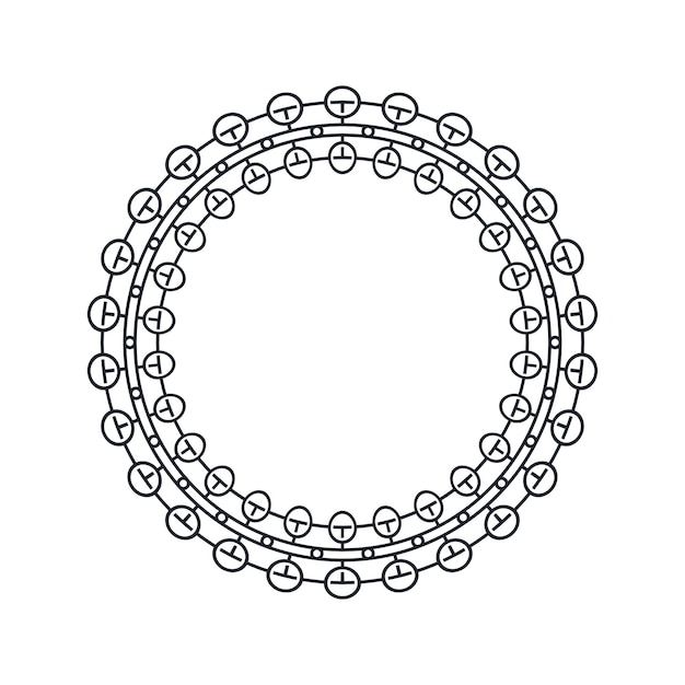 ornamental pattern design circle frame ornamental circular knot pattern border pattern design