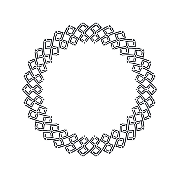Ornamental pattern design circle frame Ornamental Circular Knot Pattern Border pattern design