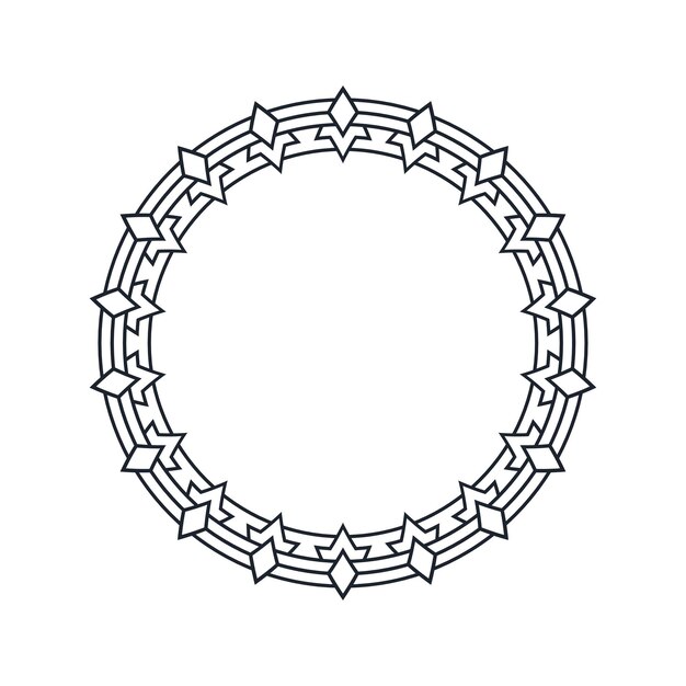 Ornamental pattern design circle frame Ornamental Circular Knot Pattern Border pattern design
