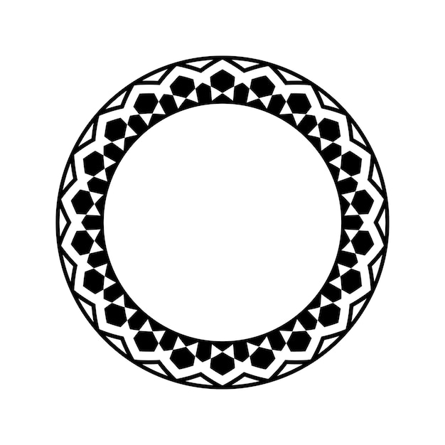 Ornamental pattern design circle frame Ornamental Circular Knot Pattern Border pattern design